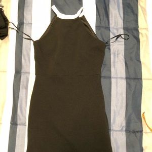 Black and white mini dress